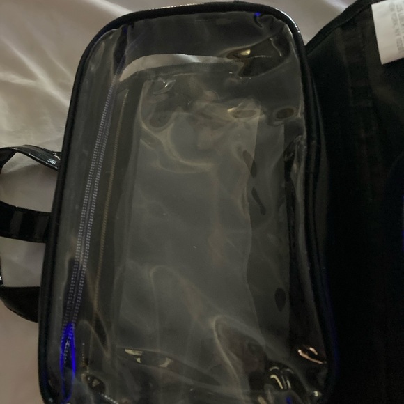 Saks Fifth Avenue Monochrome Striped Cosmetic Bag - Picture 5 of 6